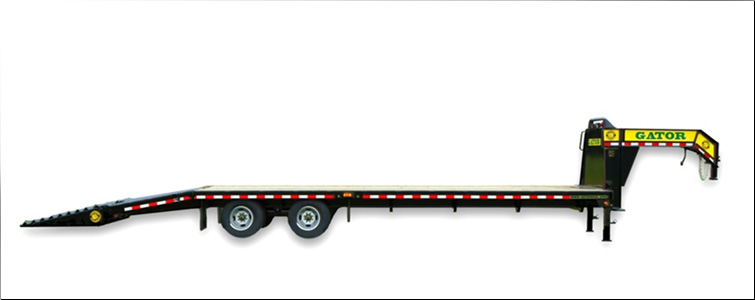 Gooseneck Flat Bed Equipment Trailer | 20 Foot + 5 Foot Flat Bed Gooseneck Equipment Trailer For Sale   Anderson County, Tennessee